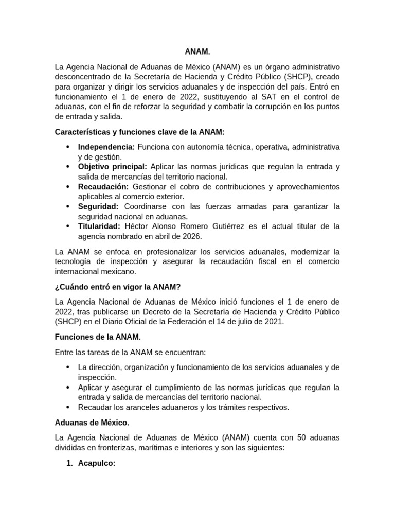 ANAM | PDF