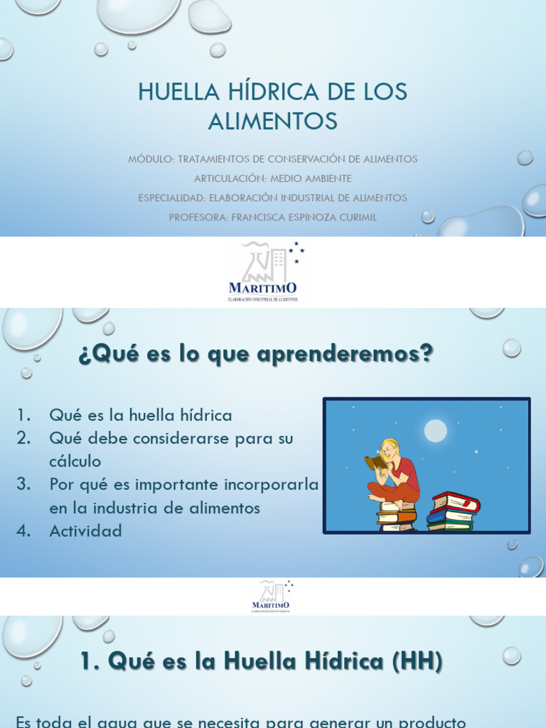 Huella Hídrica de Los Alimentos 4A | PDF | Agua | Evaluación del ciclo ...