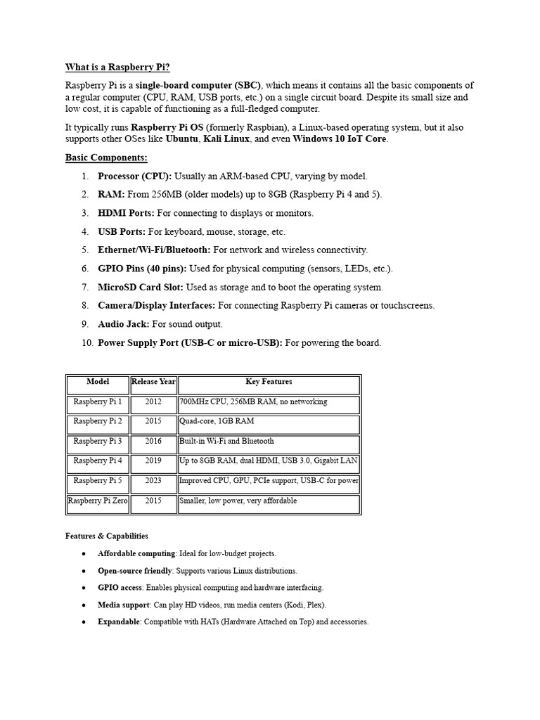 What is a Raspberry Pi | PDF | Raspberry Pi | Computing