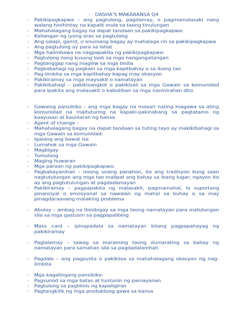 Dasha Makabansa q4 | PDF