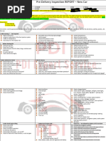 Pre-Delivery Inspection Checklist | PDF | Technology & Engineering