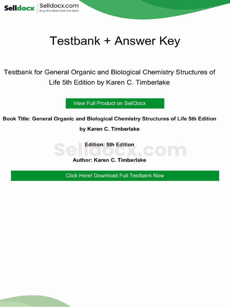 General Organic and Biological Chemistry Structures of Life 5th Edition ...