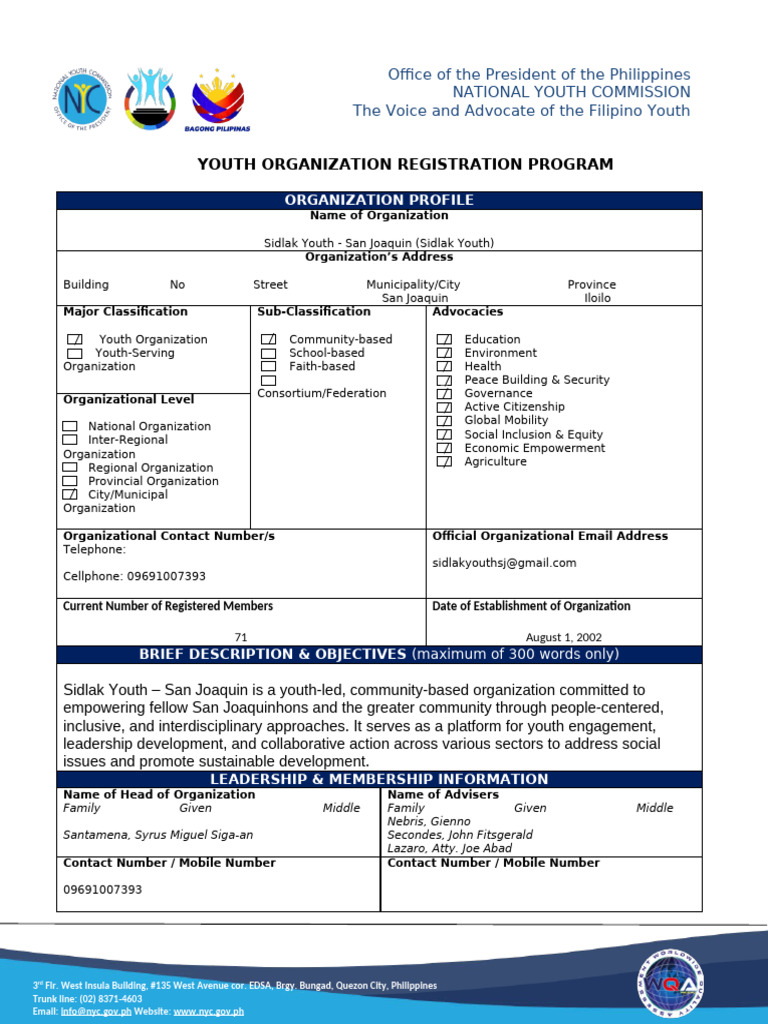2026 YORP Registration Form | PDF | Justice | Crime & Violence