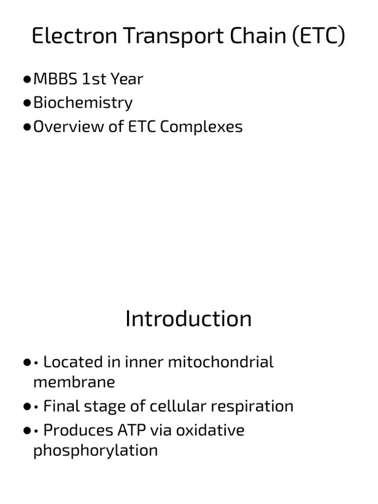 ETC Complexes MBBS Converted | PDF