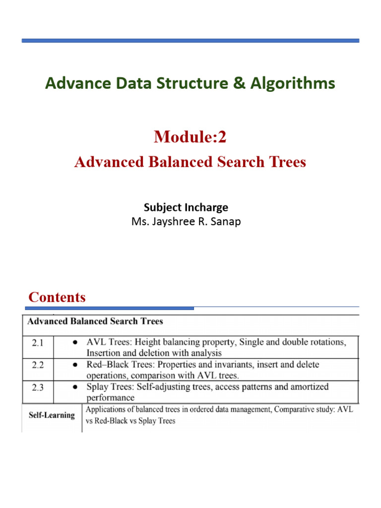 Module-2 Part-1 AVL Tree | PDF | Applied Mathematics | Algorithms