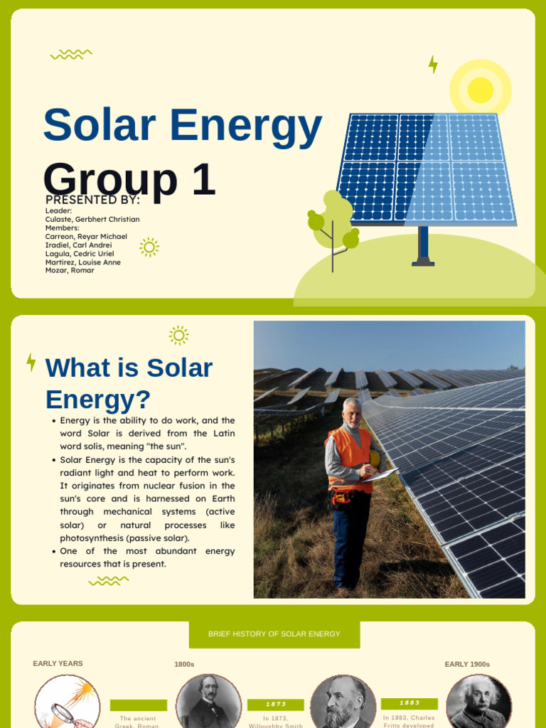 Group 1 Solar Energy 1 (2) | PDF | Solar Power | Photovoltaic System