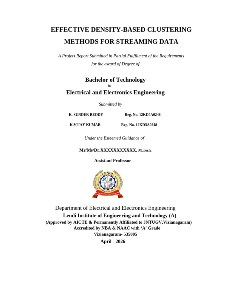 PROJECT REPORT FORMAT 2025-26 | PDF | Engineering | Science