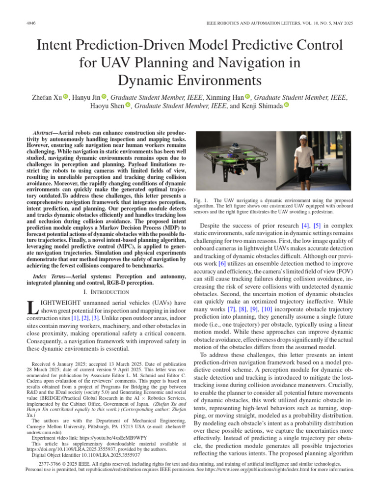 Intent Prediction-Driven Model Predictive Control for UAV Planning and ...