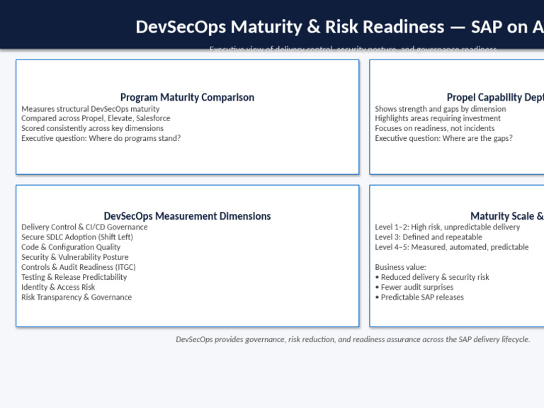 DevSecOps Executive Maturity Infographic | PDF