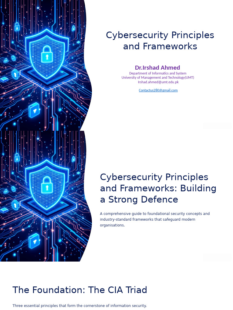 Cybersecurity Principles and Frameworks | PDF | Security | Computer ...