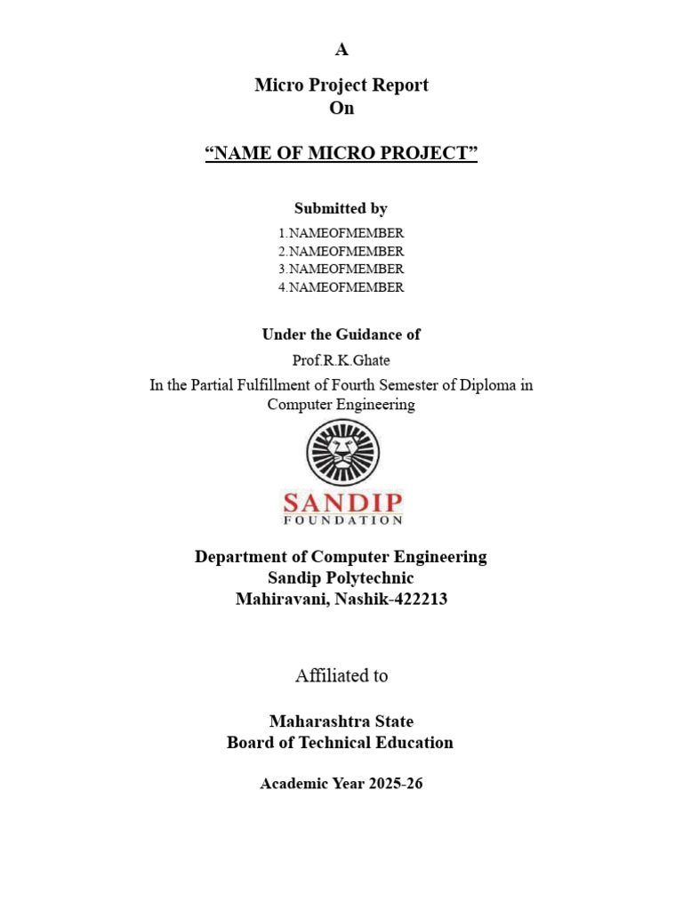 Microproject Format 2(4).Docx | PDF | Software Engineering | Computer ...