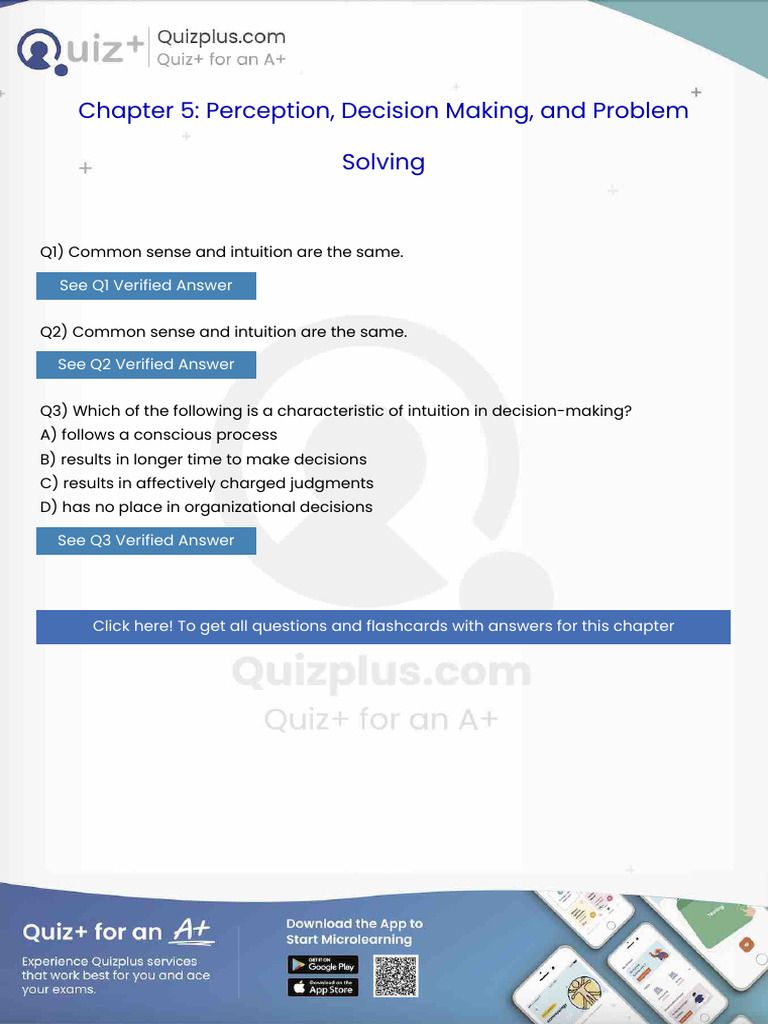 Common Sense and Intuition Are The Same | PDF | Organizational Behavior ...