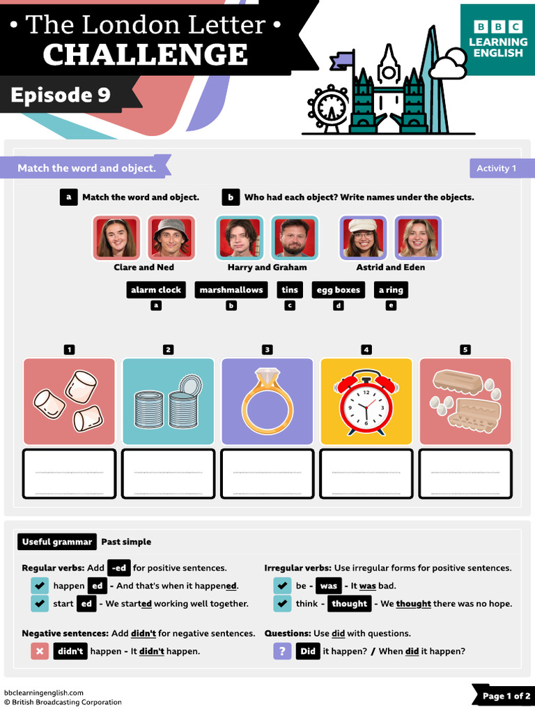 Tllc Episode 9 Worksheet 3 | PDF | Languages | Foreign Language Studies
