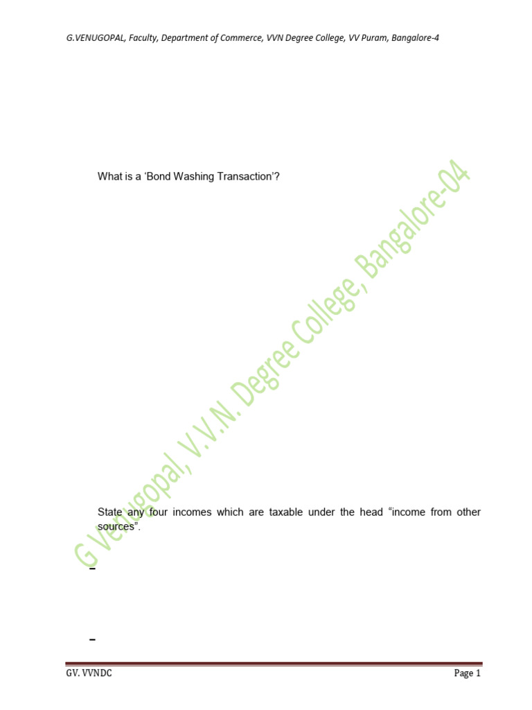 Unit 3.2 Other Sources Exam Problems | PDF | Expense | Income