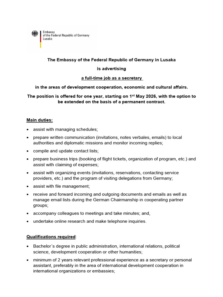 2026 Secretary Position | PDF