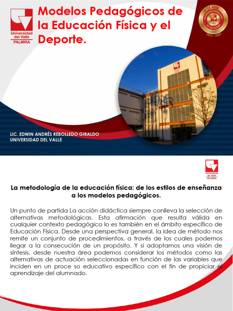 SESIÃ - N No2 MODELOS PEDAGOGICOS DE LA EDUCACIÃ - N FISICA | PDF ...