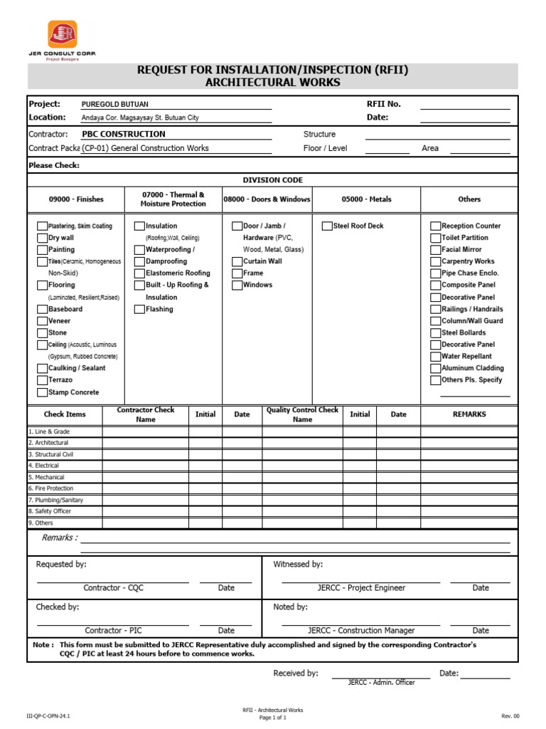 Work Request Form 2 | PDF | Wall | Building Materials