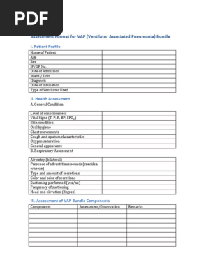 Assessment Format for VAP Bundle | PDF
