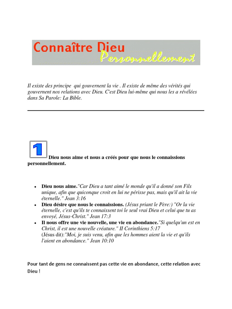 Jésus-Christ: Chemin vers Dieu et Vie Abondante | PDF | Évangile selon ...