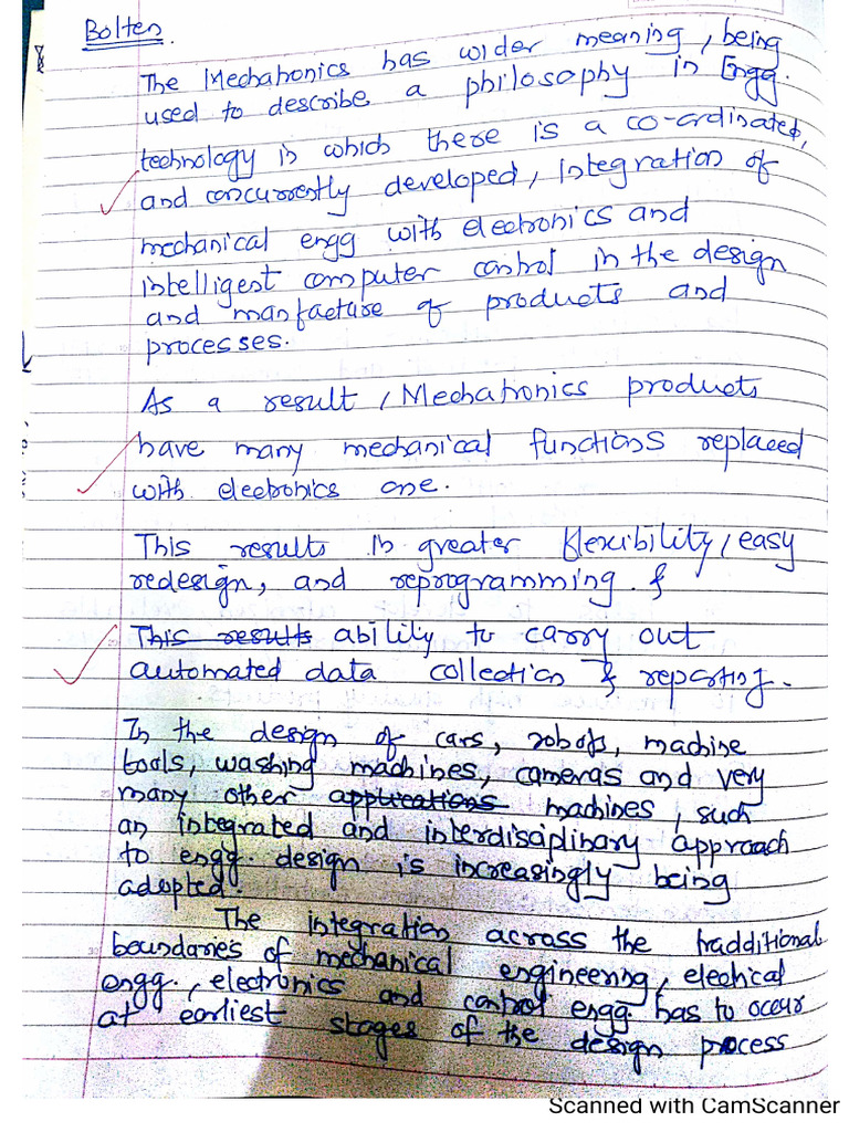 BOM- UNIT-01 Handwritten Notes | PDF
