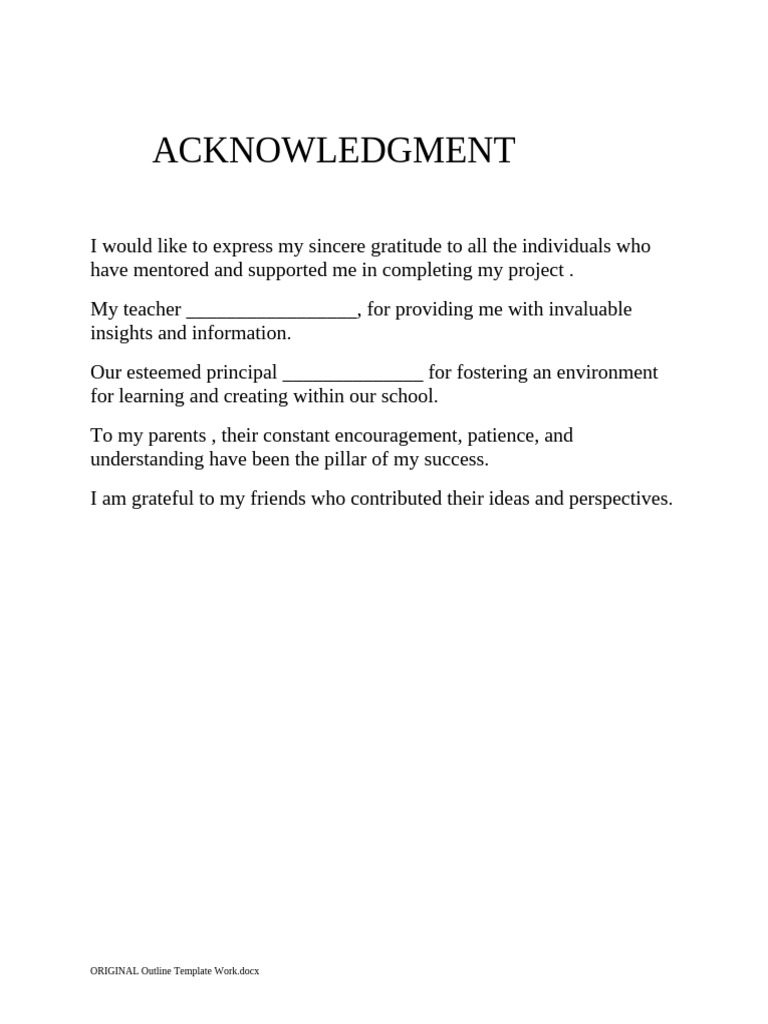 Acknowledgment | PDF
