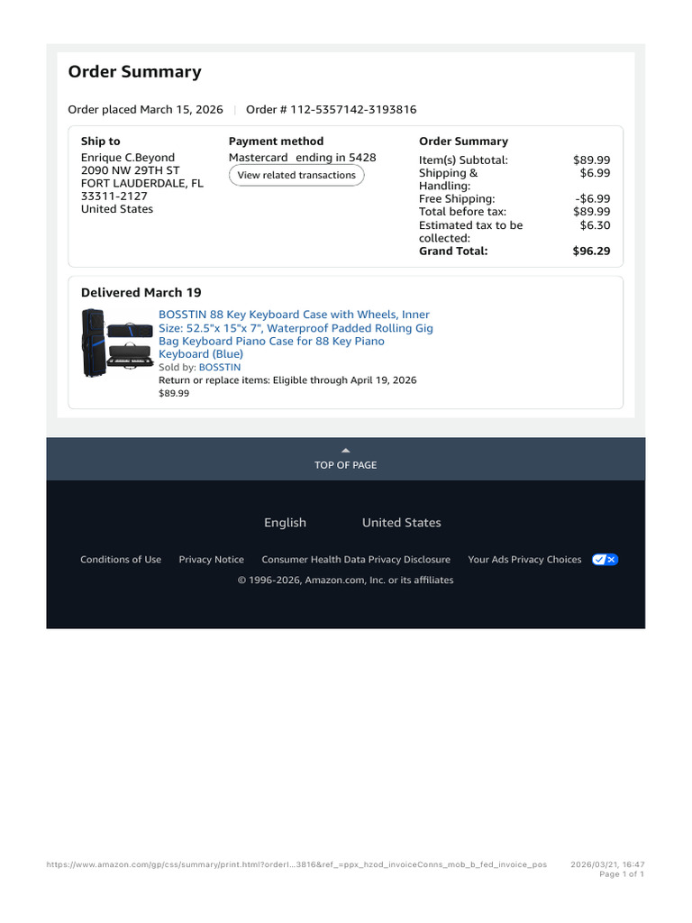 Order Details | PDF