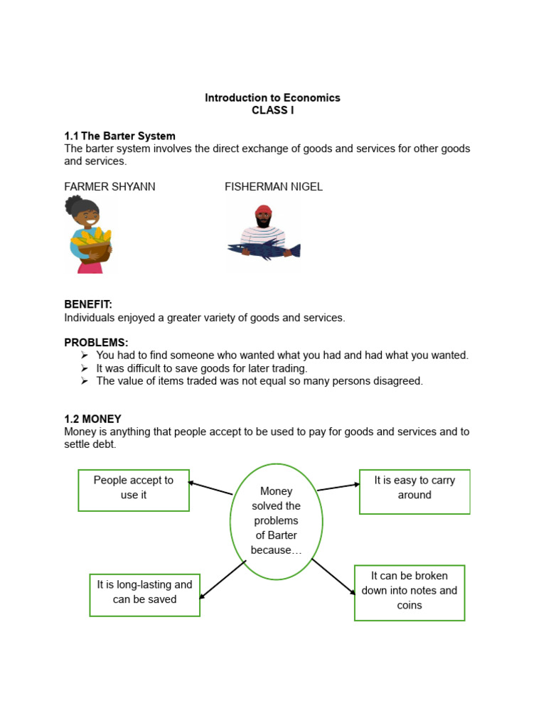 Introduction to Economis - Class Notes 01 | PDF
