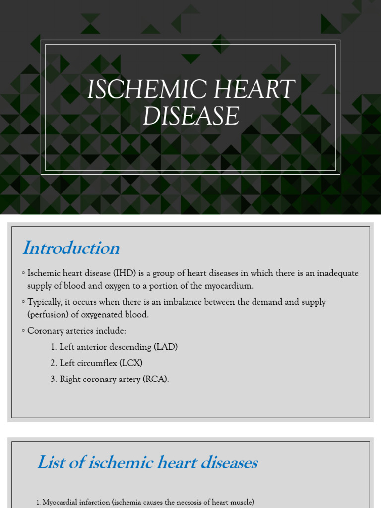 Ischemic Heart Disease | PDF | Coronary Circulation | Myocardial Infarction