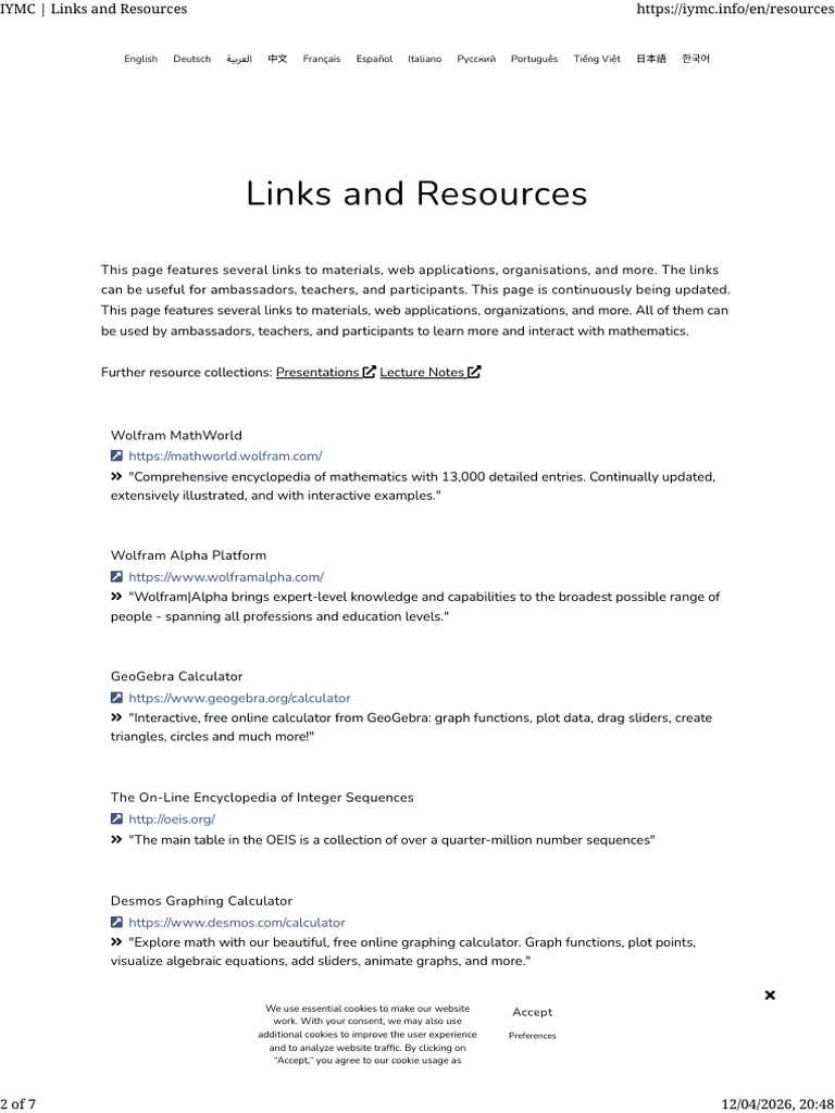 IYMC _ Links and Resources | PDF | Mathematics | Http Cookie