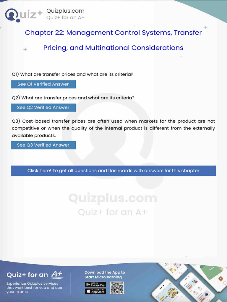 What Are Transfer Prices and What Are Its Criteria | PDF | Capital ...