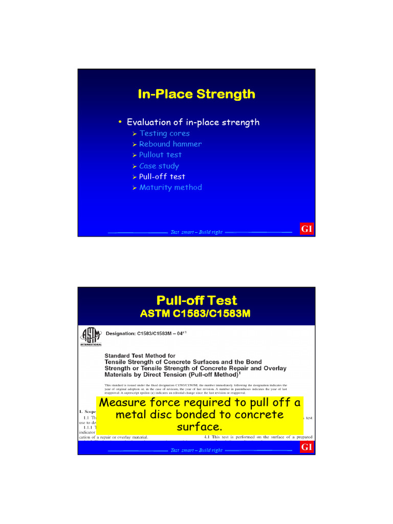 BOND-TEST Pulloff | PDF | Ultimate Tensile Strength | Concrete