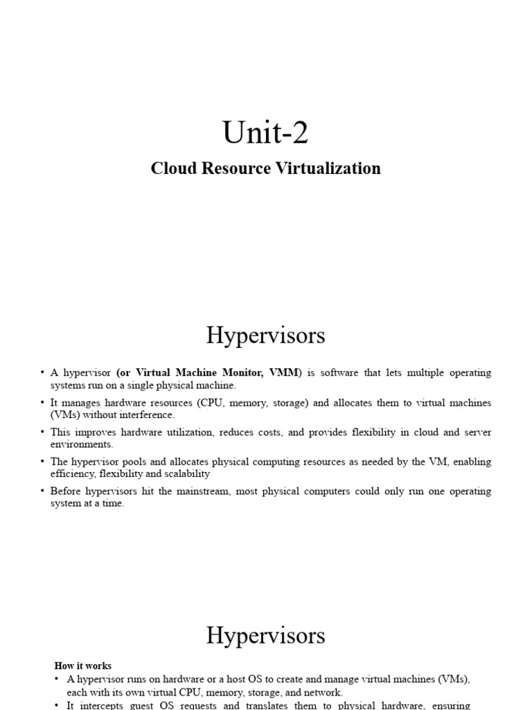 Unit-2 | PDF | Virtual Machine | Virtualization