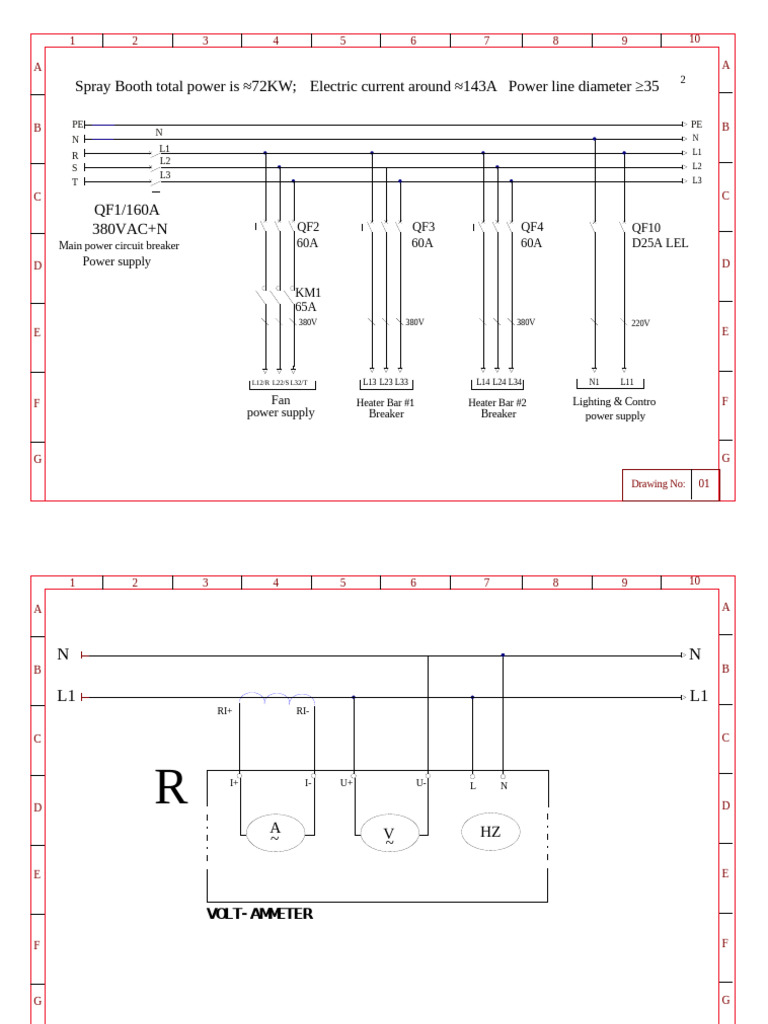 Spray booth Circuit Diagram | PDF | Celsius | Electric Power