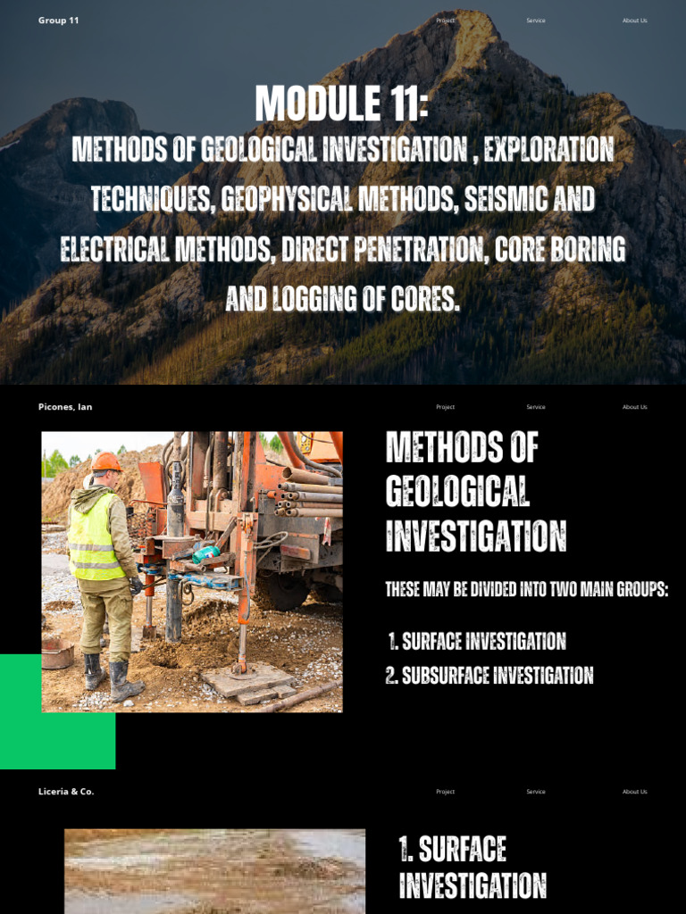 MODULE 11 Methods of Geological Investigation , Exploration Techniques ...
