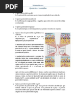 Sistema Nervoso - questões resolvidas