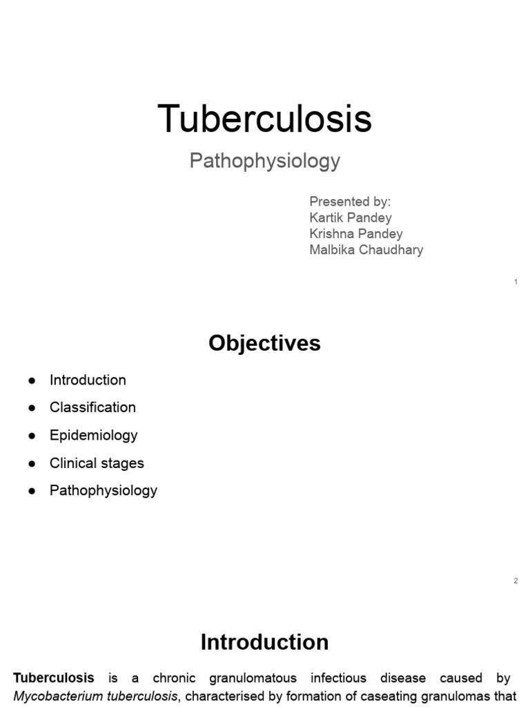 Pathophysiology of Tuberculosis | PDF | Tuberculosis | Mycobacterium ...