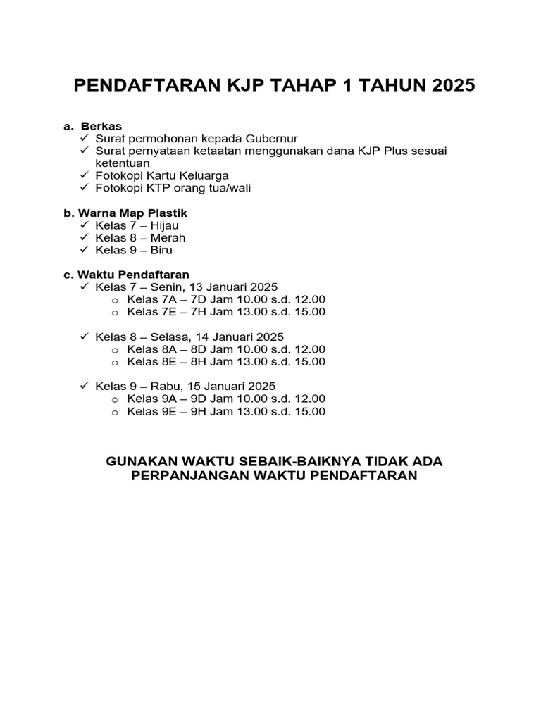 Formulir KJP Plus 2025 | PDF