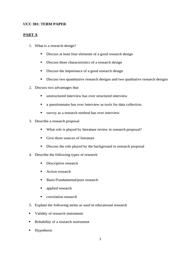 Ucc 301 Term Paper | PDF