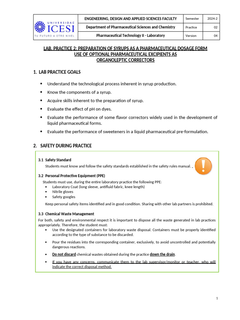 Lab Practice 2-Pharmaceutical Technology II | PDF | Pharmaceutical ...