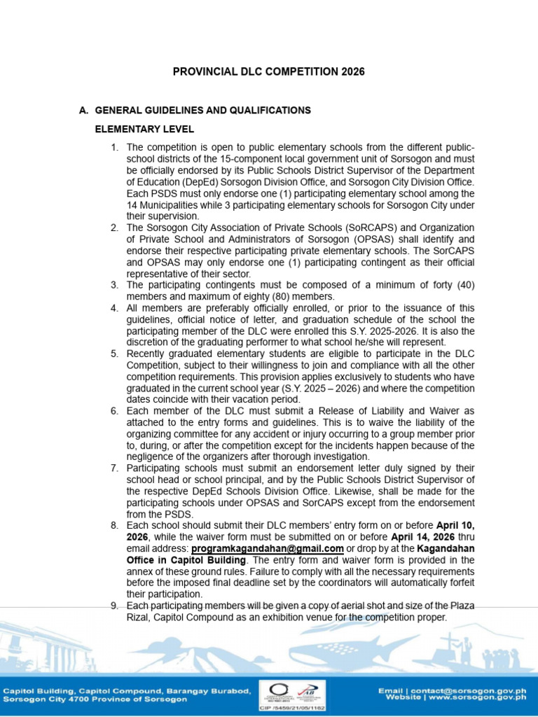 PDLC 2026 Final Guidelines (2) | PDF