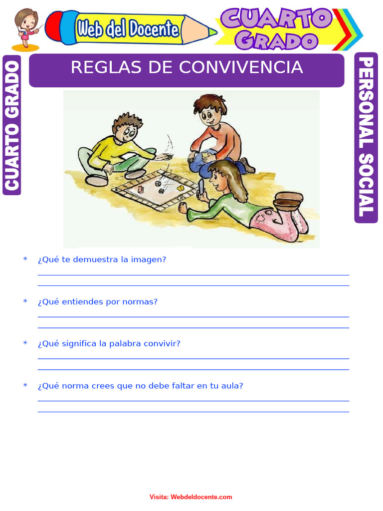 Reglas de Convivencia para Cuarto Grado de Primaria | PDF