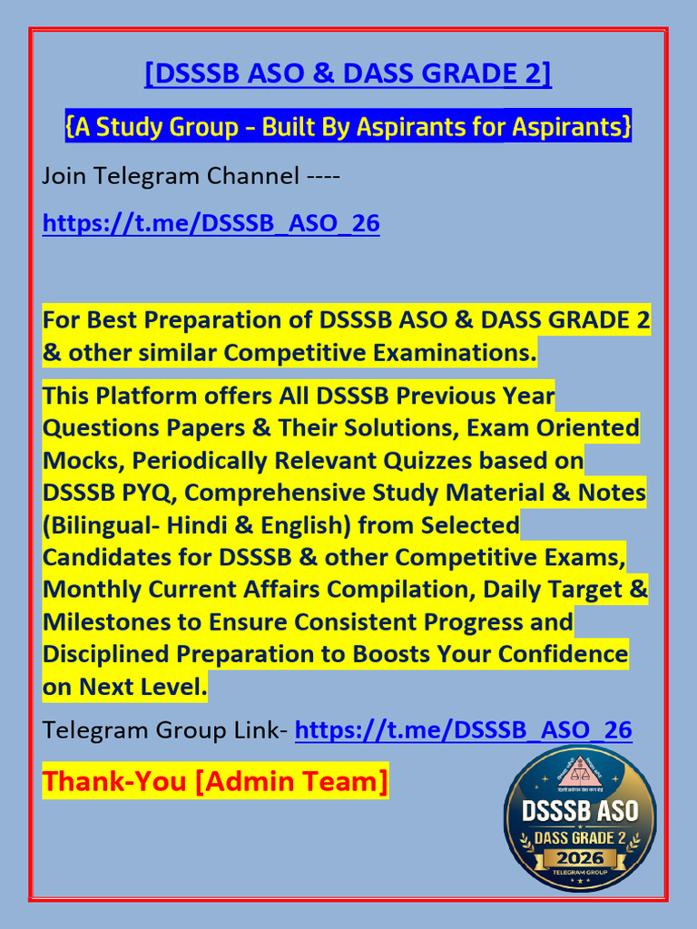DSSSB ASO 2026 Detailed Syllabus | PDF | Standardized Tests | Student ...
