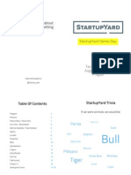 StartupYard 2012 Demo Day Handout