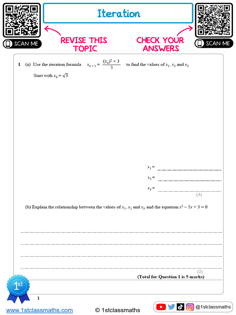 Iteration Edexcel | PDF | Mathematics | Mathematical Objects