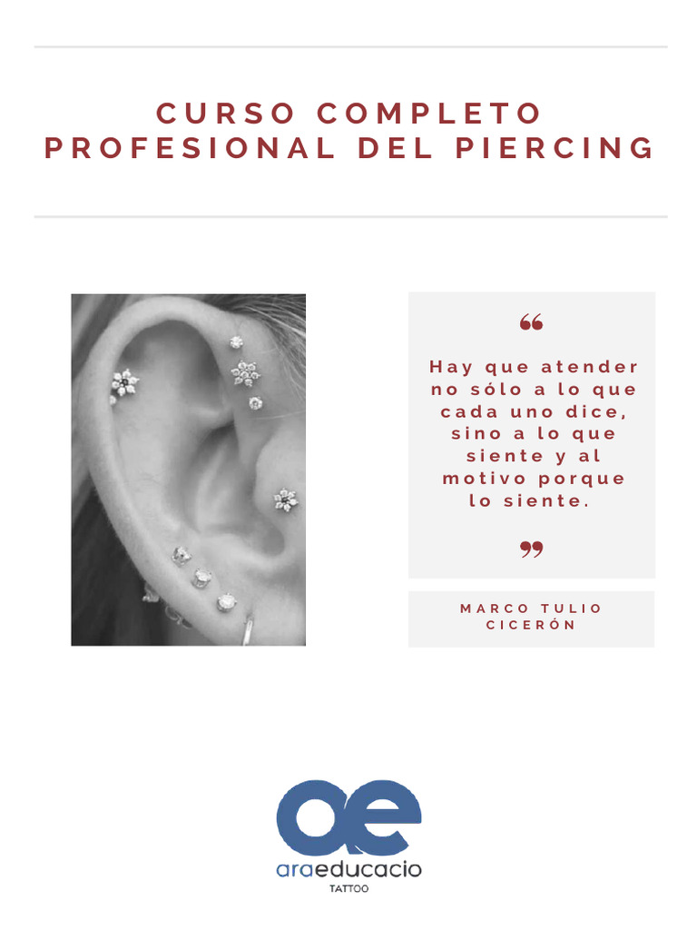 Curso Profesional Piercing | PDF | Tatuaje | Anatomía