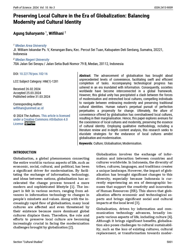Preserving Local Culture in the Era of Globalization | PDF ...
