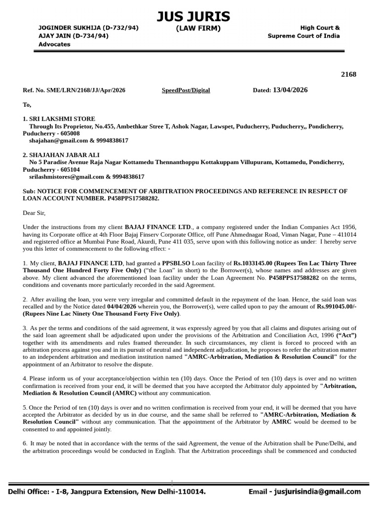 P458PPS17588282_Section 21 Commencement Notice | PDF | Arbitration ...