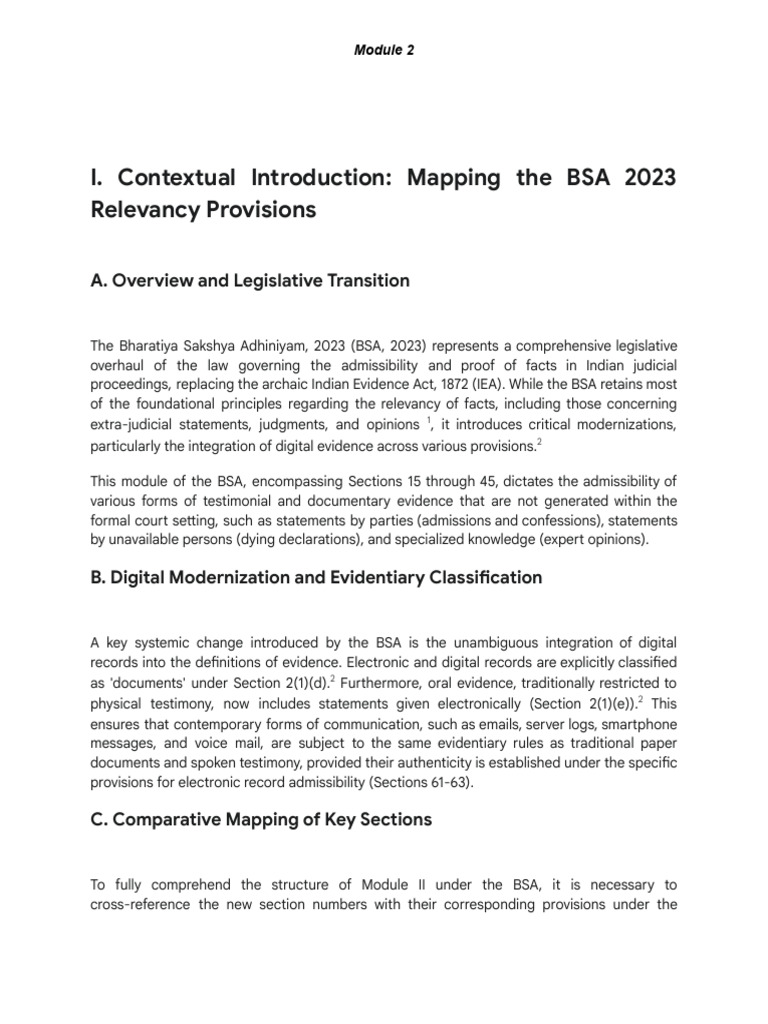 BSA Module 2 | PDF | Evidence (Law) | Confession (Law)
