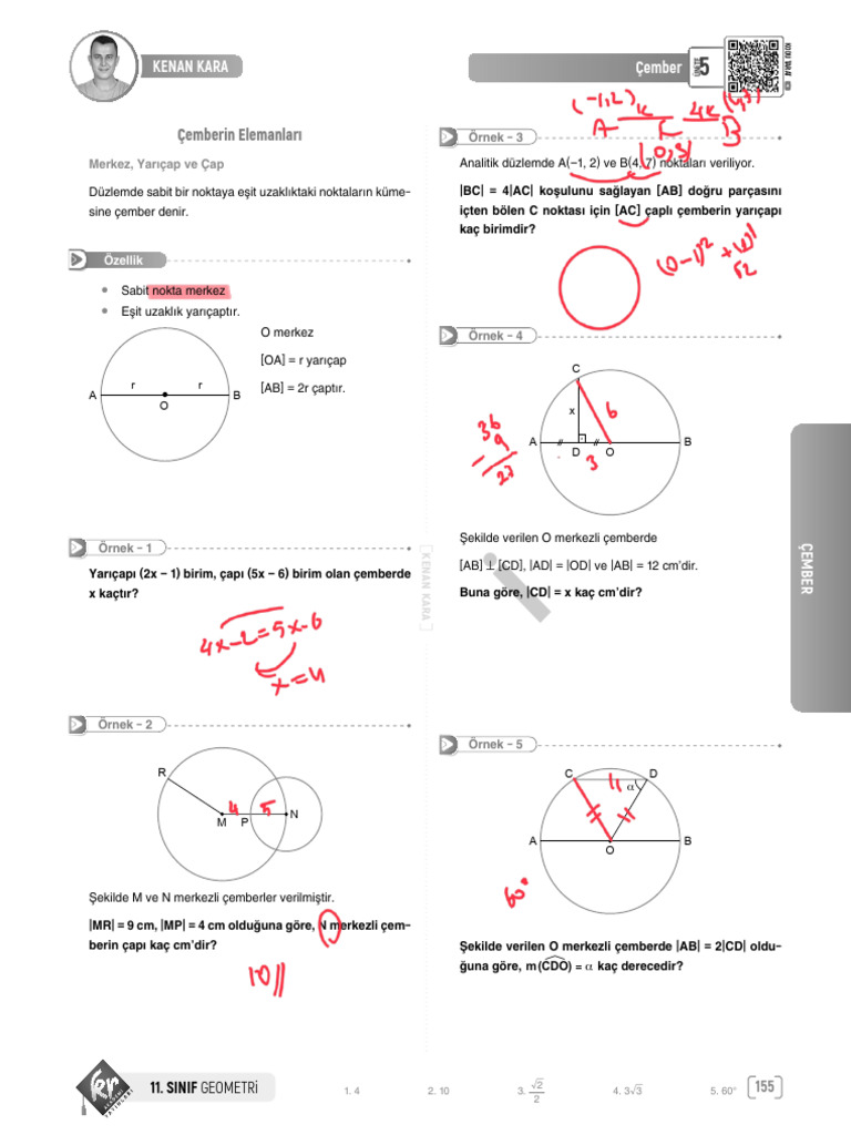 1. Çemberin Elemanları | PDF
