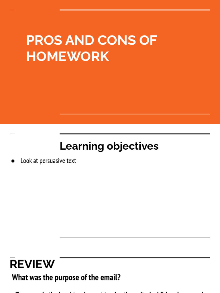 Balanced Argument - PROS AND CONS of HW | PDF | Essays | Human ...